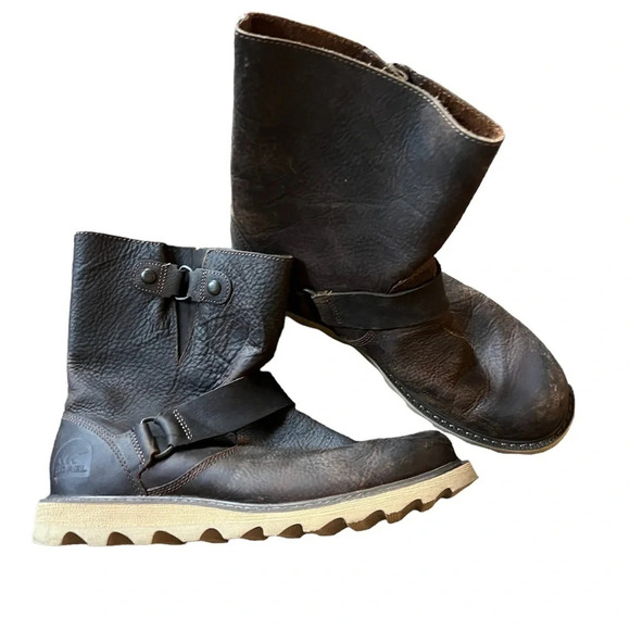 Sorel Brown Lug Sole Snow Boots, size 8 - Picture 1 of 6